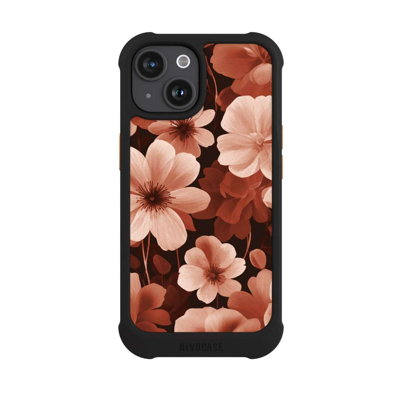iPhone 15 NIVOmax Rote Negativblumen mit KI