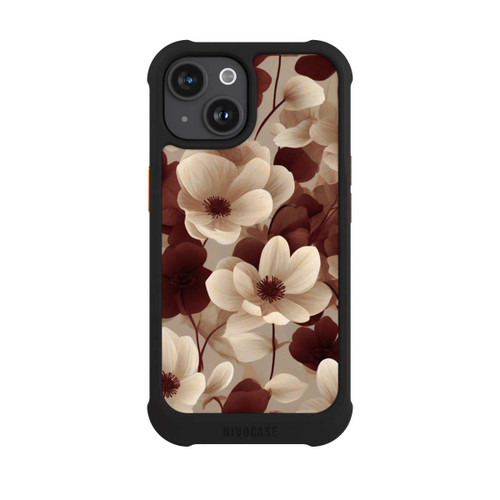 Apple iPhone 15 NIVOmax Naturfarbenes Blumenmuster mit KI