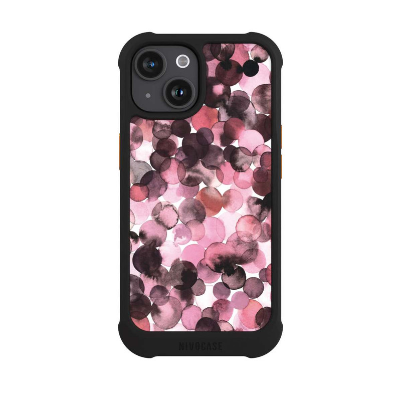 iPhone 15 NIVOmax Blätterzauber Pink