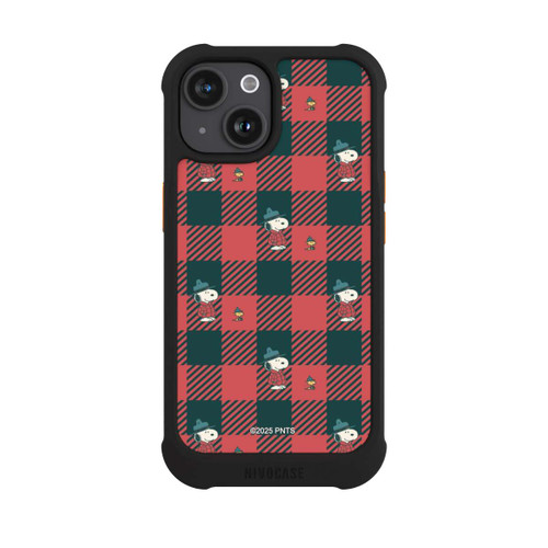 Apple iPhone 15 NIVOmax Peanuts Red Tartan Pattern