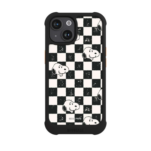 Apple iPhone 15 NIVOmax Snoopy Heads Checked Pattern