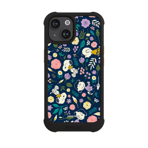 Apple iPhone 15 NIVOmax Peanuts Dark Flower Pattern