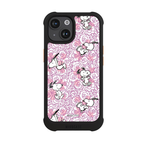 Apple iPhone 15 NIVOmax Peanuts Pink Roses Pattern
