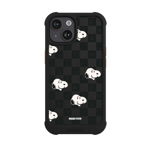 Apple iPhone 15 NIVOmax Snoopy Checked Pattern