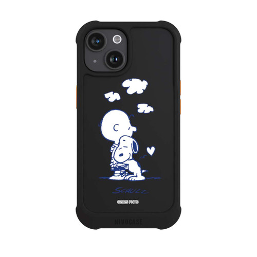 Apple iPhone 15 NIVOmax Peanuts Charlie Brown Snoopy Hug Transparent