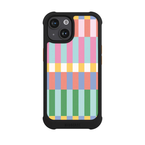 Apple iPhone 15 NIVOmax Checked Theme Pastel