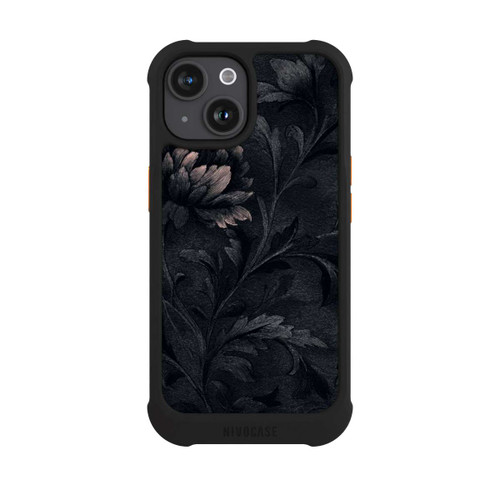 Apple iPhone 15 NIVOmax Dunkles Blumenmuster Vintage