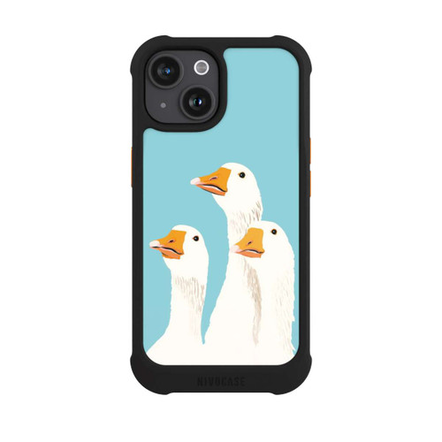 Apple iPhone 15 NIVOmax Three Geese Light Blue with AI