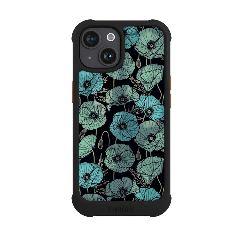 iPhone 15 NIVOmax Summer Poppies Green