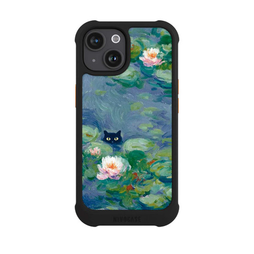 Apple iPhone 15 NIVOmax Katze im Teich Gemälde