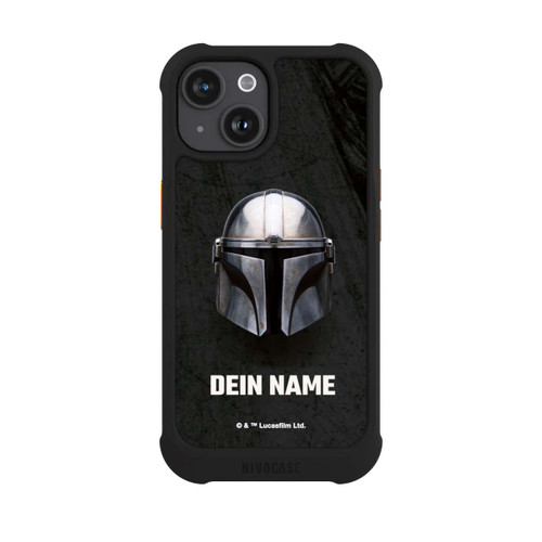Apple iPhone 15 NIVOmax Star Wars Mandalorian Black Helmet Personalisierbar