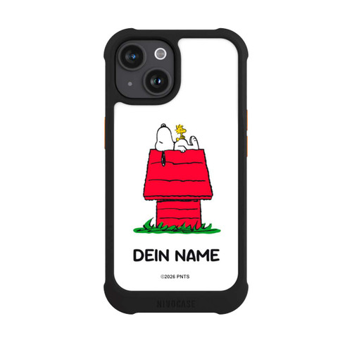 Apple iPhone 15 NIVOmax Snoopy and Woodstock Classic Personalisierbar