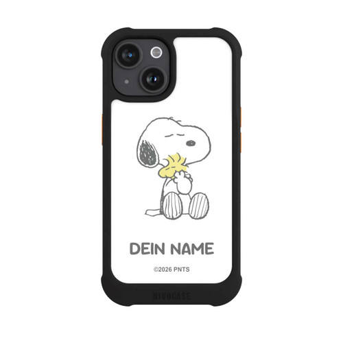 Apple iPhone 15 NIVOmax Snoopy And Woodstock Cuddling Personnalisable