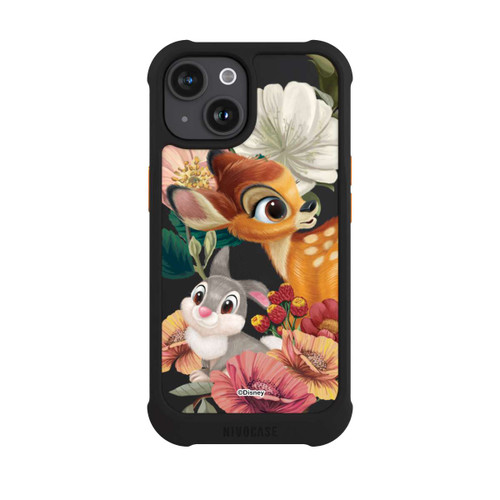 Apple iPhone 15 NIVOmax Bambi und Klopfer Blumen Transparent