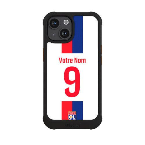 Apple iPhone 15 NIVOmax Olympique Lyonnais Maillot Personnalisable