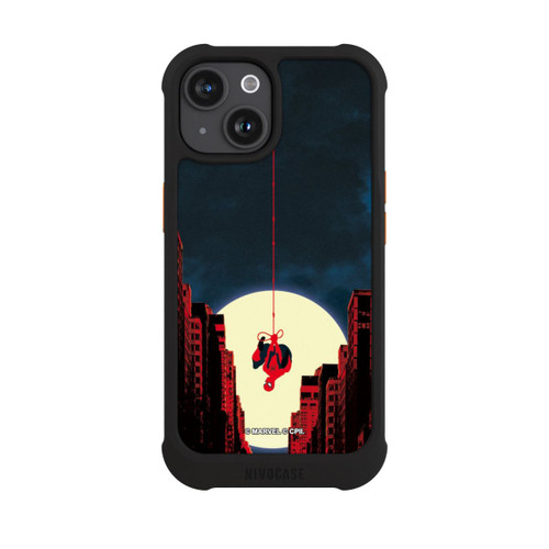 Apple iPhone 15 NIVOmax Spider-Man Marvel between Skyscrapers