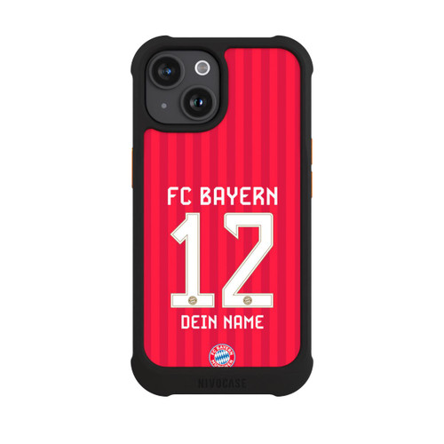 Apple iPhone 15 NIVOmax FC Bayern München Trikot Personalisierbar 26-27