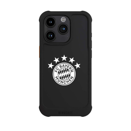 Apple iPhone 15 Pro NIVOmax Logo FCB Uni avec Étoiles - sans Fond