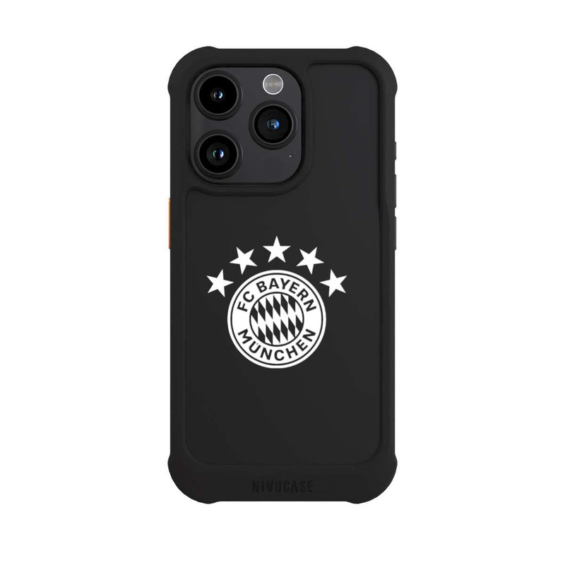 iPhone 15 Pro NIVOmax FCB Logo einfarbig mit Sternen - ohne Hintergrund