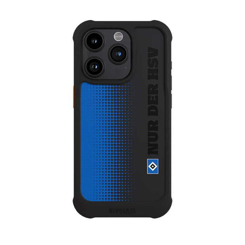 iPhone 15 Pro NIVOmax Nur der HSV - Trame losange bleue - sans fond