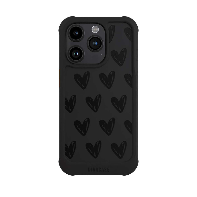 iPhone 15 Pro NIVOmax Herzen Schwarz ohne Hintergrund