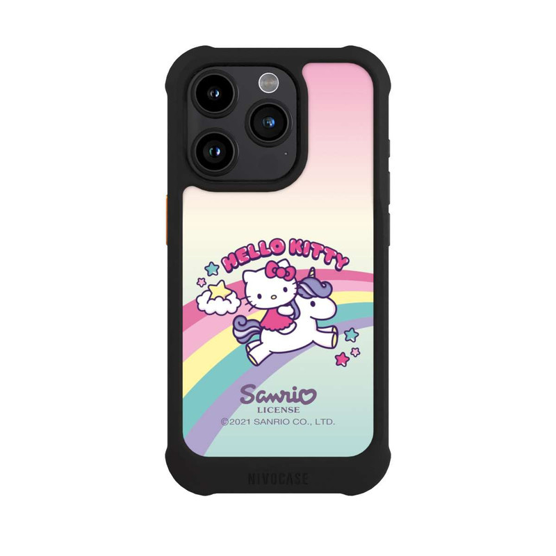 iPhone 15 Pro NIVOmax Hello Kitty Regenbogen 