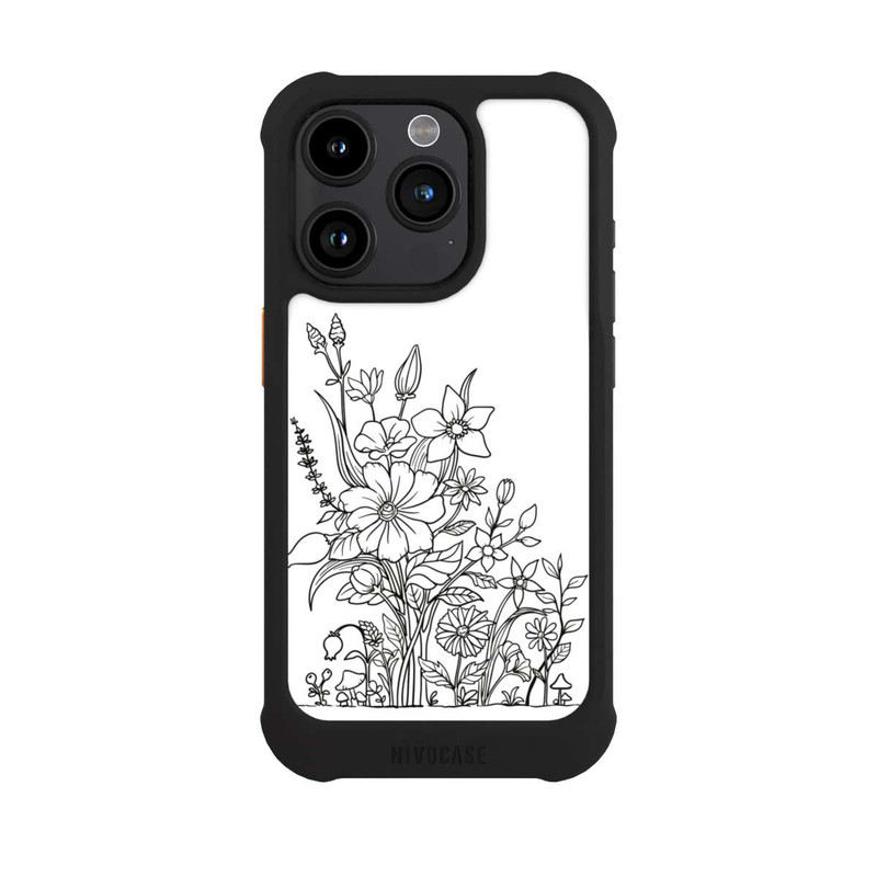 iPhone 15 Pro NIVOmax Flowers Line Art