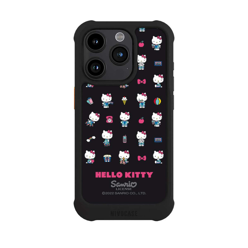 iPhone 15 Pro NIVOmax Hello Kitty 90s Schwarz