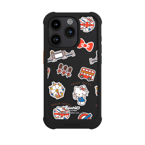Apple iPhone 15 Pro NIVOmax Hello Kitty Londoner Abzeichen Transparent