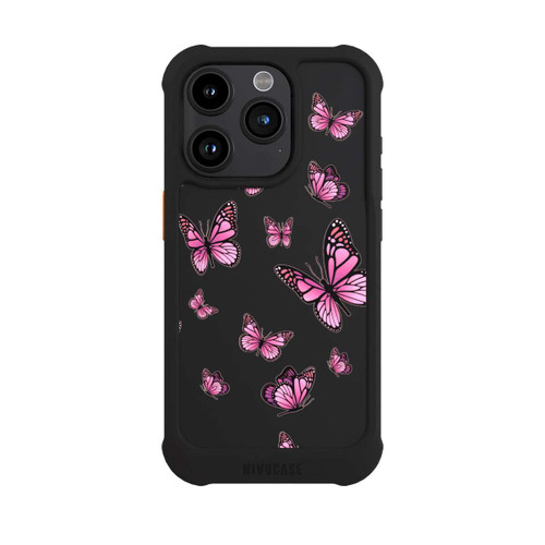 Apple iPhone 15 Pro NIVOmax Schmetterlinge pink