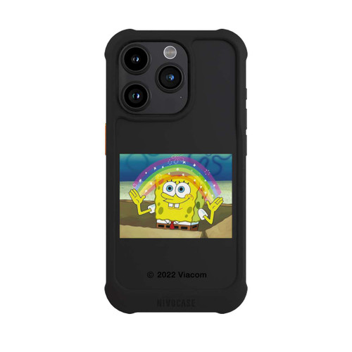 Apple iPhone 15 Pro NIVOmax Spongebob - Rainbow Meme transparent