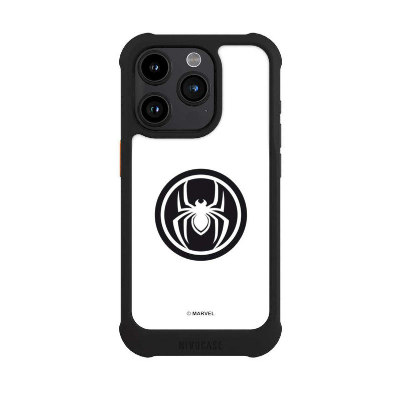 iPhone 15 Pro NIVOmax Spider-Man Logo White