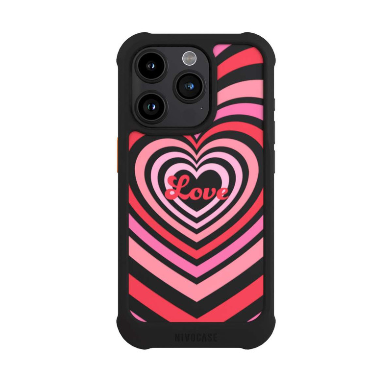 iPhone 15 Pro NIVOmax Amour, nuances rouges