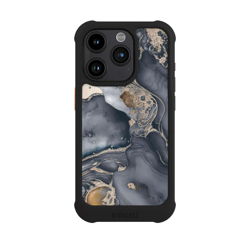 iPhone 15 Pro NIVOmax Alcohol Ink Gold Grey