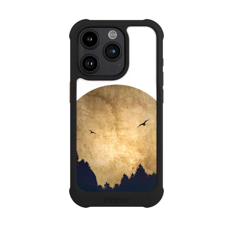 iPhone 15 Pro NIVOmax Zwei Vögel vor Mond