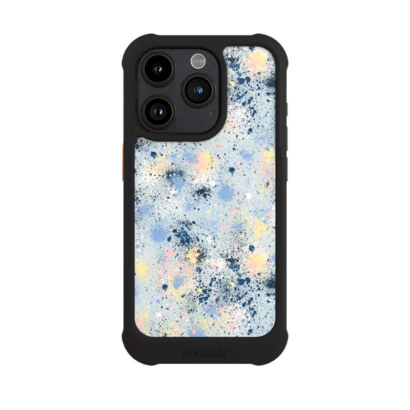 iPhone 15 Pro NIVOmax Ink Dripping Dust Texture Blue