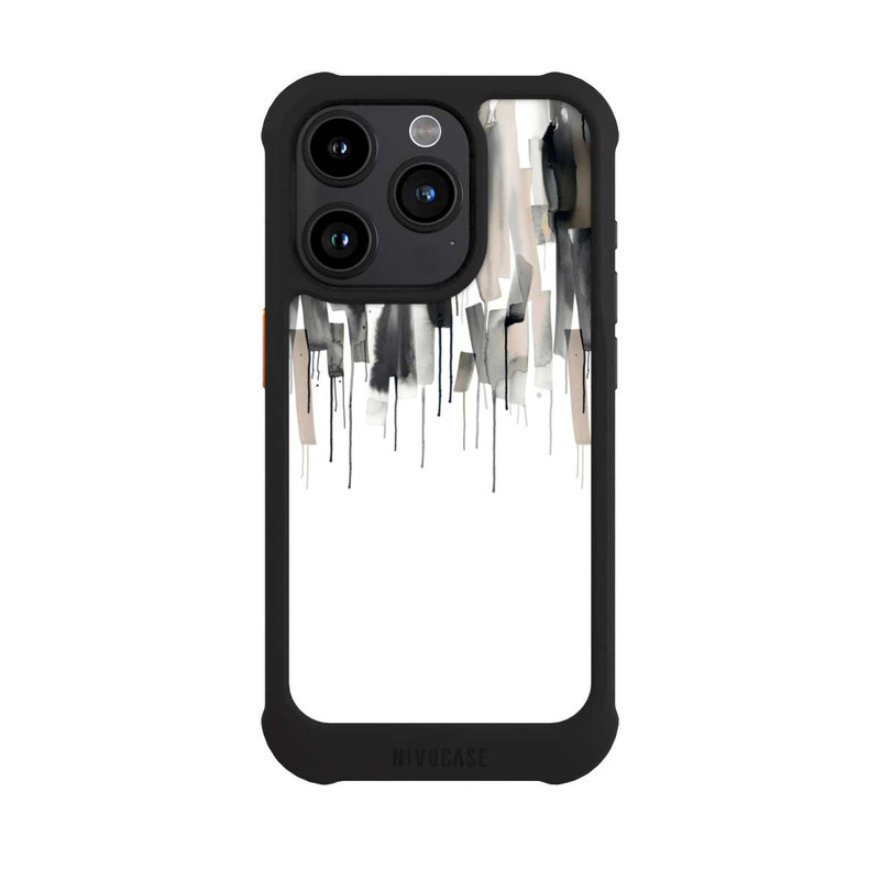 iPhone 15 Pro NIVOmax Watery Stripes Japandi Black