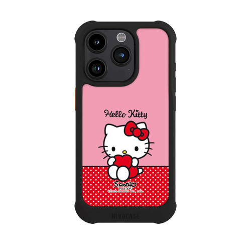 Apple iPhone 15 Pro NIVOmax Hello Kitty sitzend mit Herz