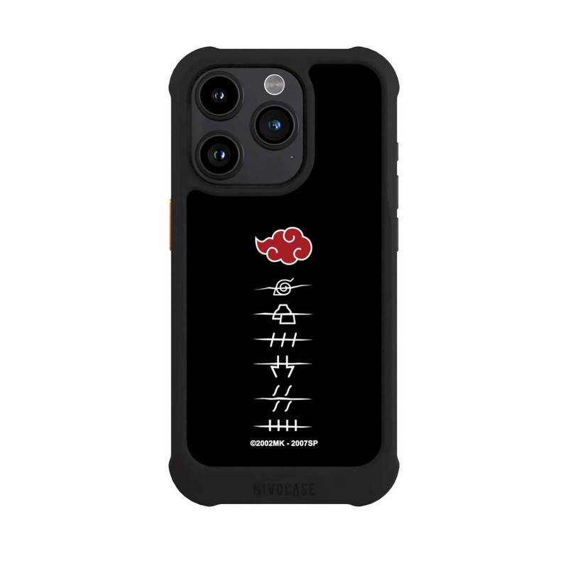 iPhone 15 Pro NIVOmax Akatsuki Mitgliedssymbole Schwarz
