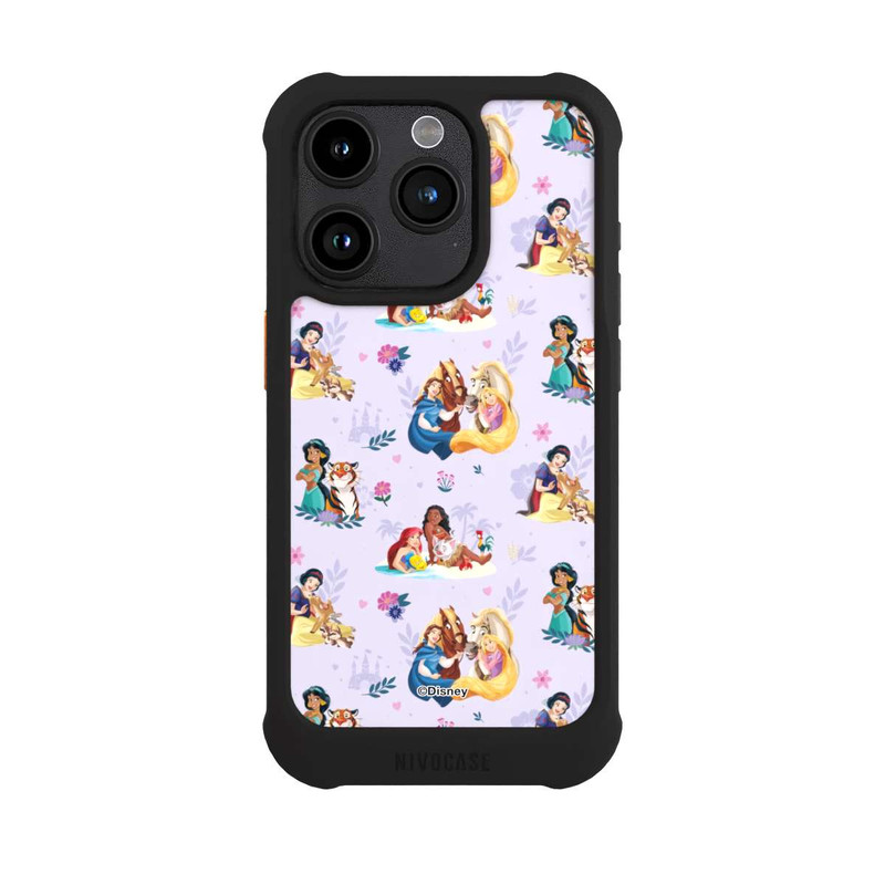 iPhone 15 Pro NIVOmax Princess Floral Pattern Purple
