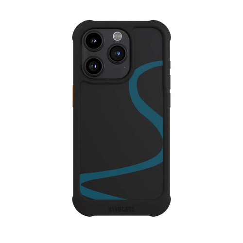 Apple iPhone 15 Pro NIVOmax Blue Line Transparent
