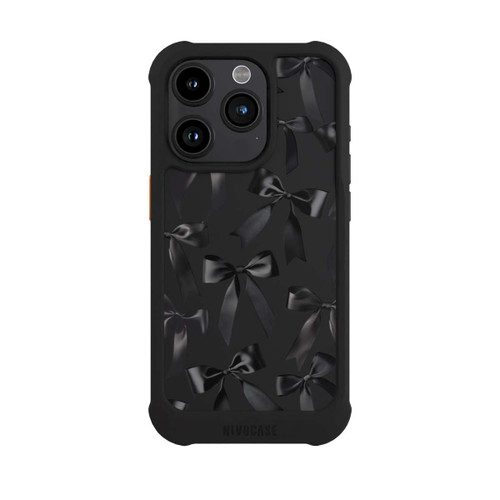 Apple iPhone 15 Pro NIVOmax Schwarze Satinschleifen