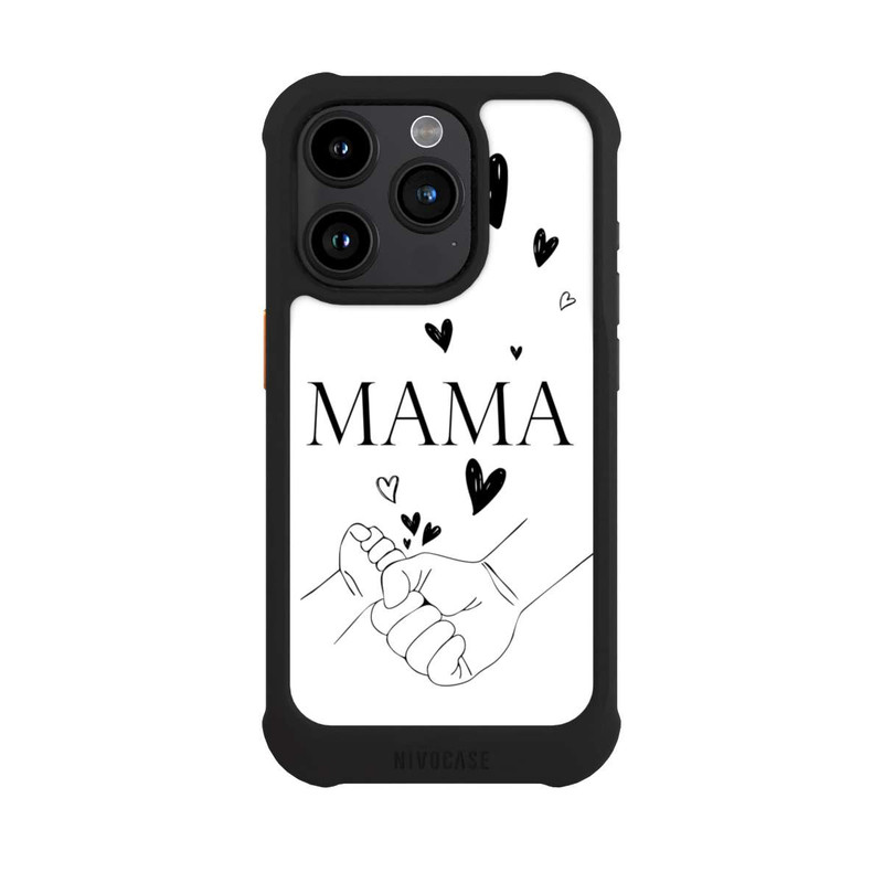 iPhone 15 Pro NIVOmax Mothers Day Line Art Hands Black and White