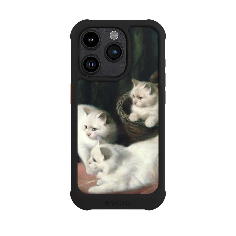 iPhone 15 Pro NIVOmax Three White Angora Kittens