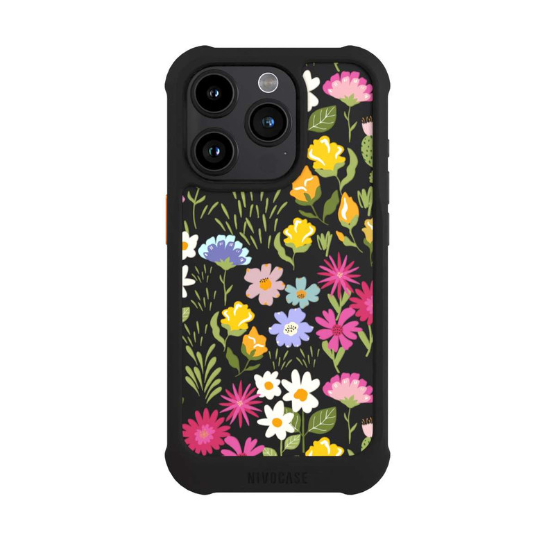 iPhone 15 Pro NIVOmax Summer Flowers Pattern Transparent