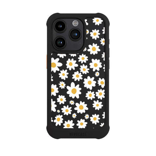 Apple iPhone 15 Pro NIVOmax Daisy Flower Seamless Pattern Transparent