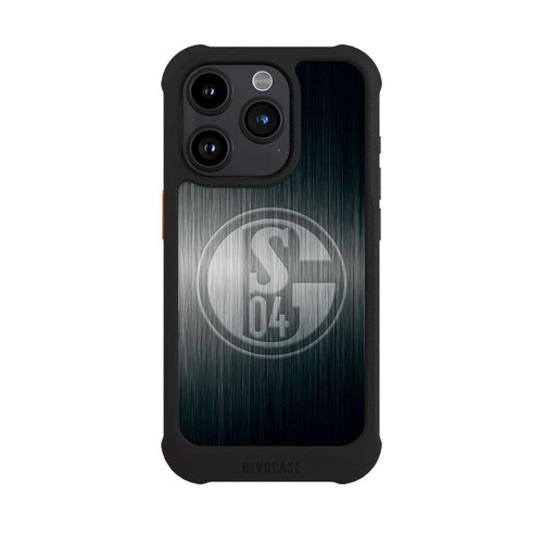 Apple iPhone 15 Pro NIVOmax Schalke 04 Metall Look