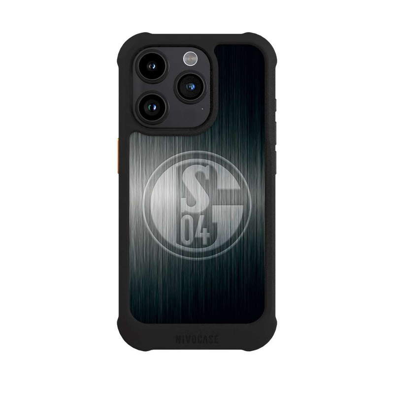 iPhone 15 Pro NIVOmax Schalke 04 Metall Look