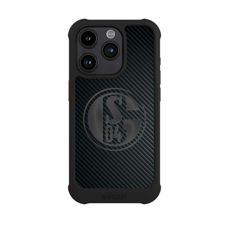 iPhone 15 Pro NIVOmax Schalke 04 Carbon Look