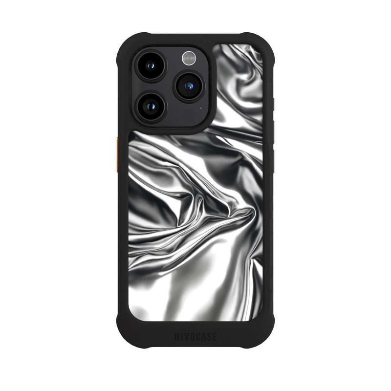 iPhone 15 Pro NIVOmax Shiny Chrome Silver